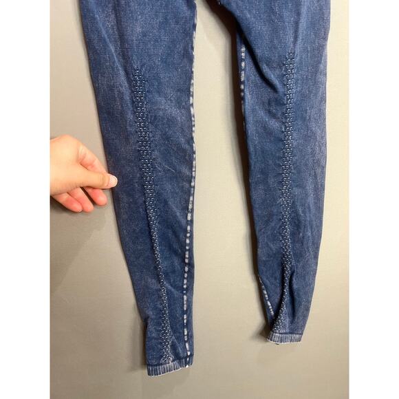 FP Movement By Free People Blue Washed Leggings XS High Rise Athletic Casual - Picture 7 of 9